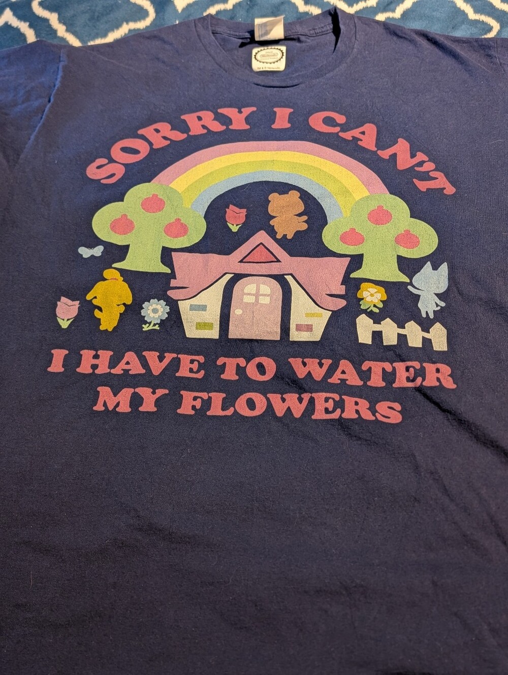 Nintendo "Sorry I Can't..." Navy Graphic Tee. 2xl